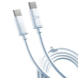 Cablu 3mk Hyper USB-C la USB-C 2m 100W , alb