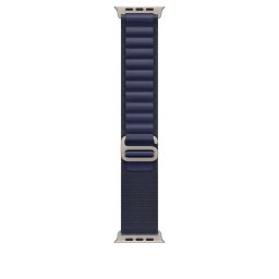 Apple Watch 49mm Loop: Navy Alpine Loop - Large - Natural Titanium Finish
