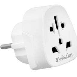 Adaptor calatorie Verbatim 49549 World to Europe WTEU-02, Alb