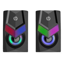 Set Boxe Pc HP DHE-6000, 2.0, 6W, control volum, masa, mufa de 3,5 mm (USB), iluminare din spate, Negru