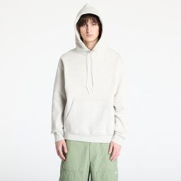 Hanorac Nike Solo Swoosh Men's Fleece Pullover Hoodie Light Bone/ White