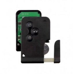 Cheie auto completa Topautochei® pentru Renault Megane, Clio, Scenic 433 MHz, chip PCF7942A HITAG 2, Keyless Go