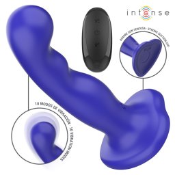Intense Shorty Vibrator with Suction Cup & Remote Control Blue
