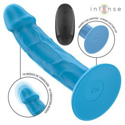 Intense Phoebe Realistic Vibrator with Suction Cup & Remote Control Blue