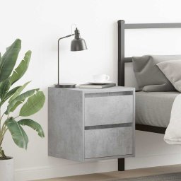 Noptiera de perete gri beton 38x34x40 cm GartenMobel Dekor