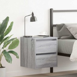 Noptiera montata pe perete gri Sonoma 38x34x40 cm GartenMobel Dekor