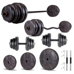Set haltera si gantere reglabile PROGRESSIVE 48 KG