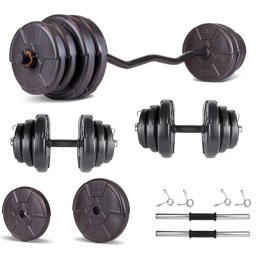Set haltera si gantere reglabile PROGRESSIVE 35 KG