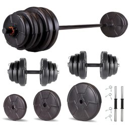 Set haltera si gantere reglabile PROGRESSIVE 25 KG