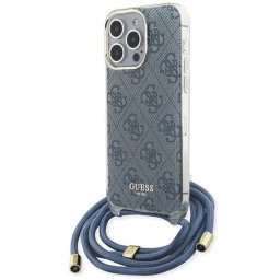 Husa iPhone 15 Pro (6.1) hardcase Crossbody Cord 4G Print - Blue