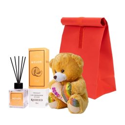 Set Parfubear cu ursulet de plus si parfum camera in punga cadou