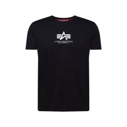 ALPHA INDUSTRIES Tricou negru / alb