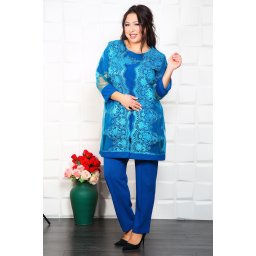 Compleu Elegant din 3 piese Fiesta Turcuaz
