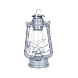 Lampă cu gaz lampant LANTERN 31 cm argintiu Brilagi