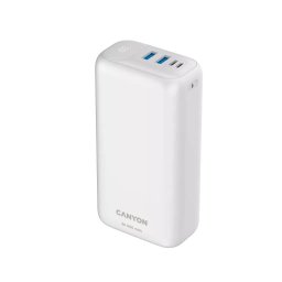 Acumulator Extern Canyon PB301B, 30000 mAh, 2x USB-A, 1x USB Type-C, PD, Quick-Charge, 20W, Alb