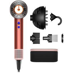 Uscator de par Dyson Supersonic Nural HD16 561725-01, 1600 W, 3 trepte de viteza, 4 trepte de temperatura, uscare rapida si inteligenta, Bronze-Roz