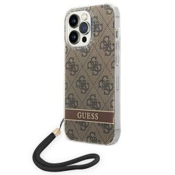 Husa Guess GUOHCP14XH4STW iPhone 14 Pro Max 6.7 "brown / brown hardcase 4G Print Strap