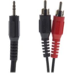 Cabluri audio SAV 104-050 Cablu audio 1x Jack 3.5mm mascul/2x RCA mascul 5m SAV 104-050 negru