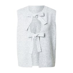 PIECES Vestă tricotată gri deschis