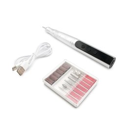 Freză-mandrină pentru manichiură Global Fashion, 35000 rpm T-7AS, argintie