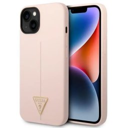 Husa Guess GUHCP14MSLTGP iPhone 14 Plus 6.7" pink/pink hardcase Silicone Triangle