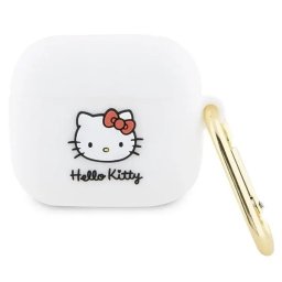 Husă Hello Kitty Silicone 3D Kitty Head pentru AirPods 3 – Alb