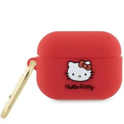 Husă Hello Kitty Silicone 3D Kitty Head pentru AirPods Pro 1/2 – Roz
