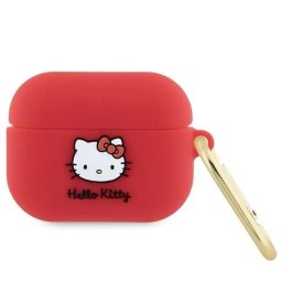 Husă Hello Kitty Silicone 3D Kitty Head pentru AirPods Pro 1/2 – Roz