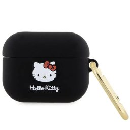 Husă Hello Kitty Silicone 3D Kitty Head pentru AirPods Pro 1/2 – Negru