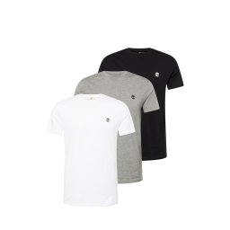 TIMBERLAND Tricou gri amestecat / negru / alb murdar