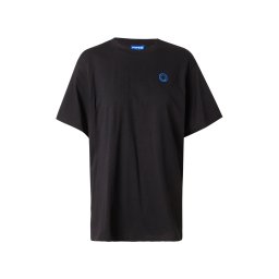 HUGO Tricou albastru / negru
