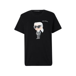 Karl Lagerfeld Tricou 'IKON AQUARELLE K' culoarea pielii / alb