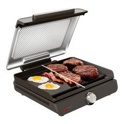 Grătar electric de interior GR101, 60°-260°C, 1450W, 2 zone de gătit Ninja