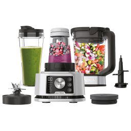 Blender Foodi Power Nutri 3 în 1 CB350, 1200W, 2.1L, 6 programe Auto IQ, argintiu Ninja