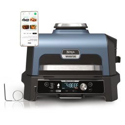Grătar electric de EXTERIOR cu funcție de afumare Woodfire Pro Connect XL 7 în 1 OG901, 40°C - ...