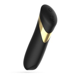 Crushious Blinders Glont Vibrator Reincarcabil Negru Elegant si Sexy De Marimea Unui Ruj de Buze