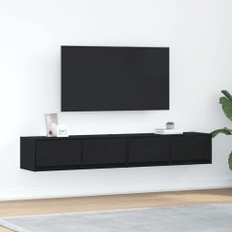 Dulapuri TV 2 buc Stejar negru 80x31x25,5 cm Lemn prelucrat GartenMobel Dekor