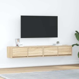 Dulapuri TV 2 buc Stejar Sonoma 80x31x25,5 cm Lemn prelucrat GartenMobel Dekor