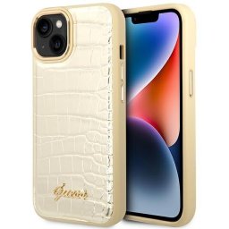 Husa Guess GUHCP14MHGCRHD iPhone 14 Plus 6.7 "gold / gold hardcase Croco Collection