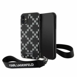 Husa Karl Lagerfeld KLHCN61SAKLMBSK iPhone 11 / Xr 6.1" black/black hardcase Monogram Losange Saffiano