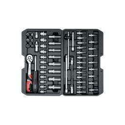 Trusă chei tubulare și biți 1/4" 56 piese, YT-14501