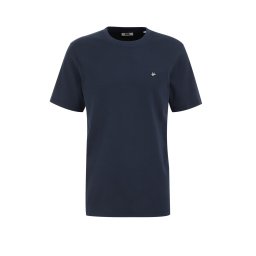 WE Fashion Tricou albastru închis / galben pastel / negru