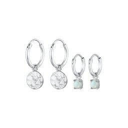 ELLI Set de bijuterii argintiu / transparent