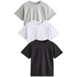 Next Tricou gri / negru / alb