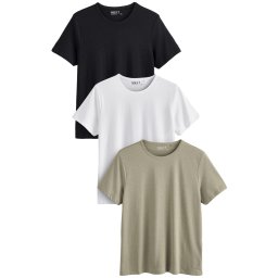 Next Tricou gri taupe / negru / alb
