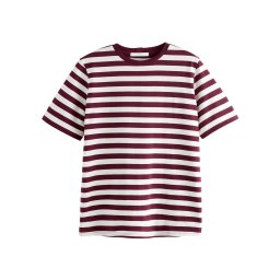 Next Tricou mov zmeură / alb