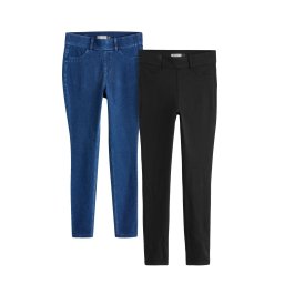 Next Jeggings albastru denim / negru denim