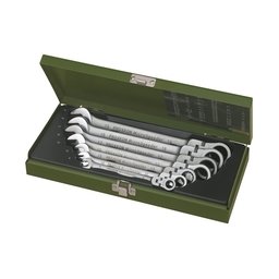 Proxxon - 23068 - Set chei combinate, 8-19 mm, 7 bucati, clichet reversibil, tija articulata