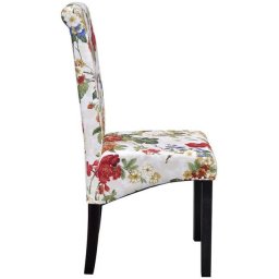Scaune de bucătărie cu design floral, 4 buc, lemn