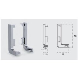 Set elemente stanga dreapta capat deschis - Profil Gola L